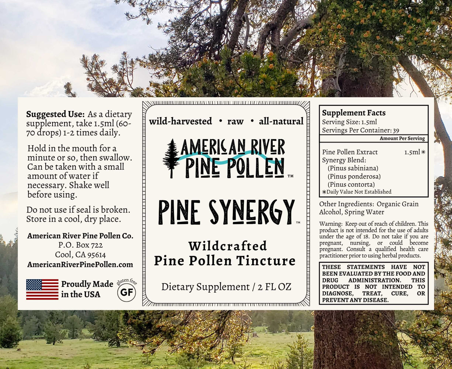 Wildcrafted USA Pine Pollen Tincture/Extract - Pine Synergy